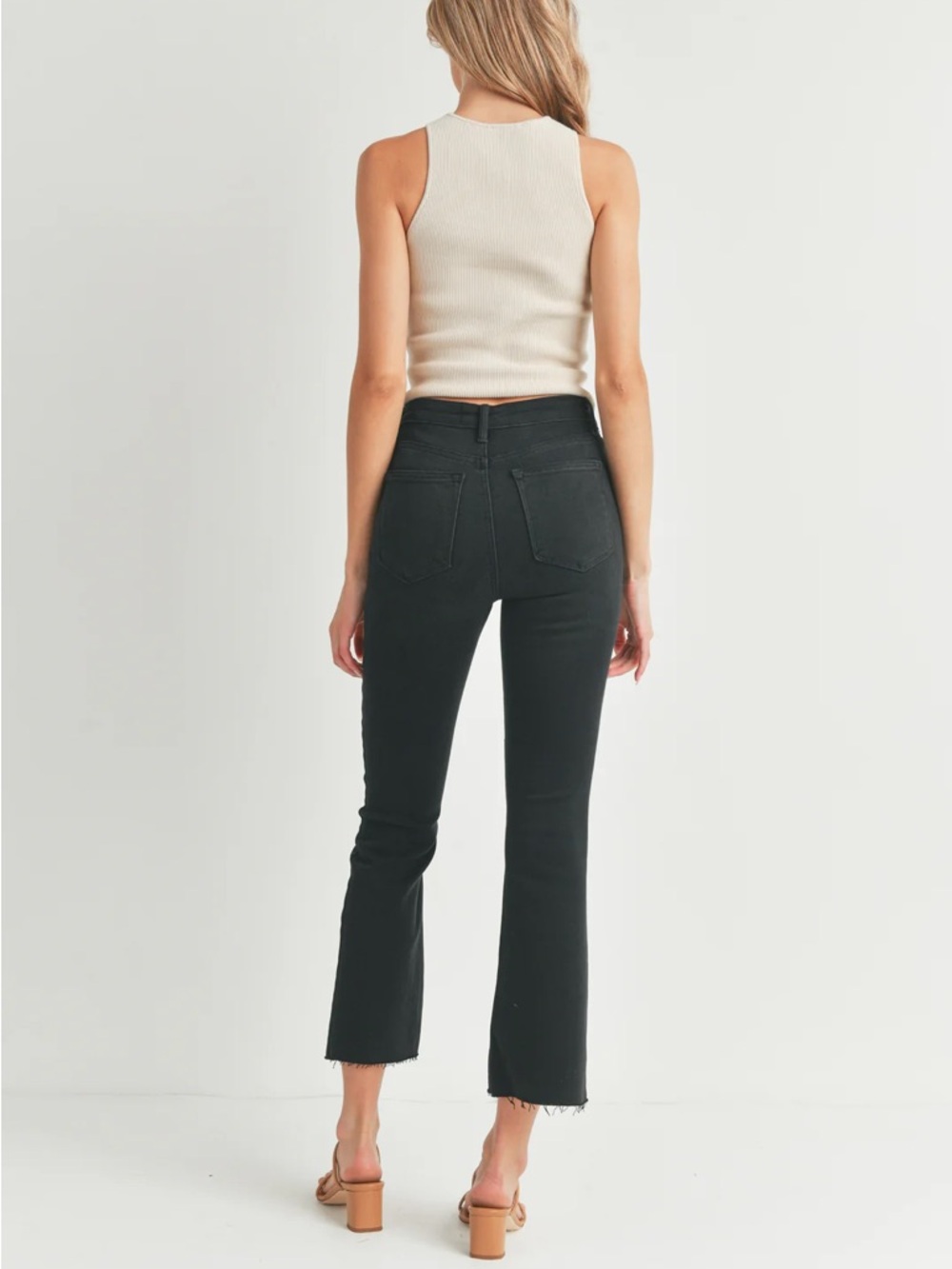 JBD Black Crop Flare Jeans - Picture 2 of 8
